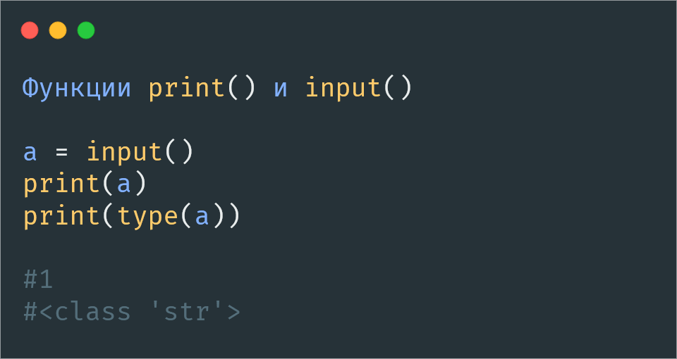 Функции input() и print() в Python