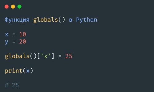Функция globals() в Python