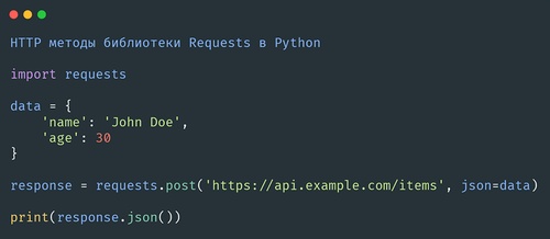 HTTP методы библиотеки Requests в Python